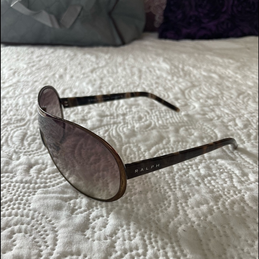 Ralph Lauren Brown Gradient Aviator Sunglasses - Picture 3 of 3